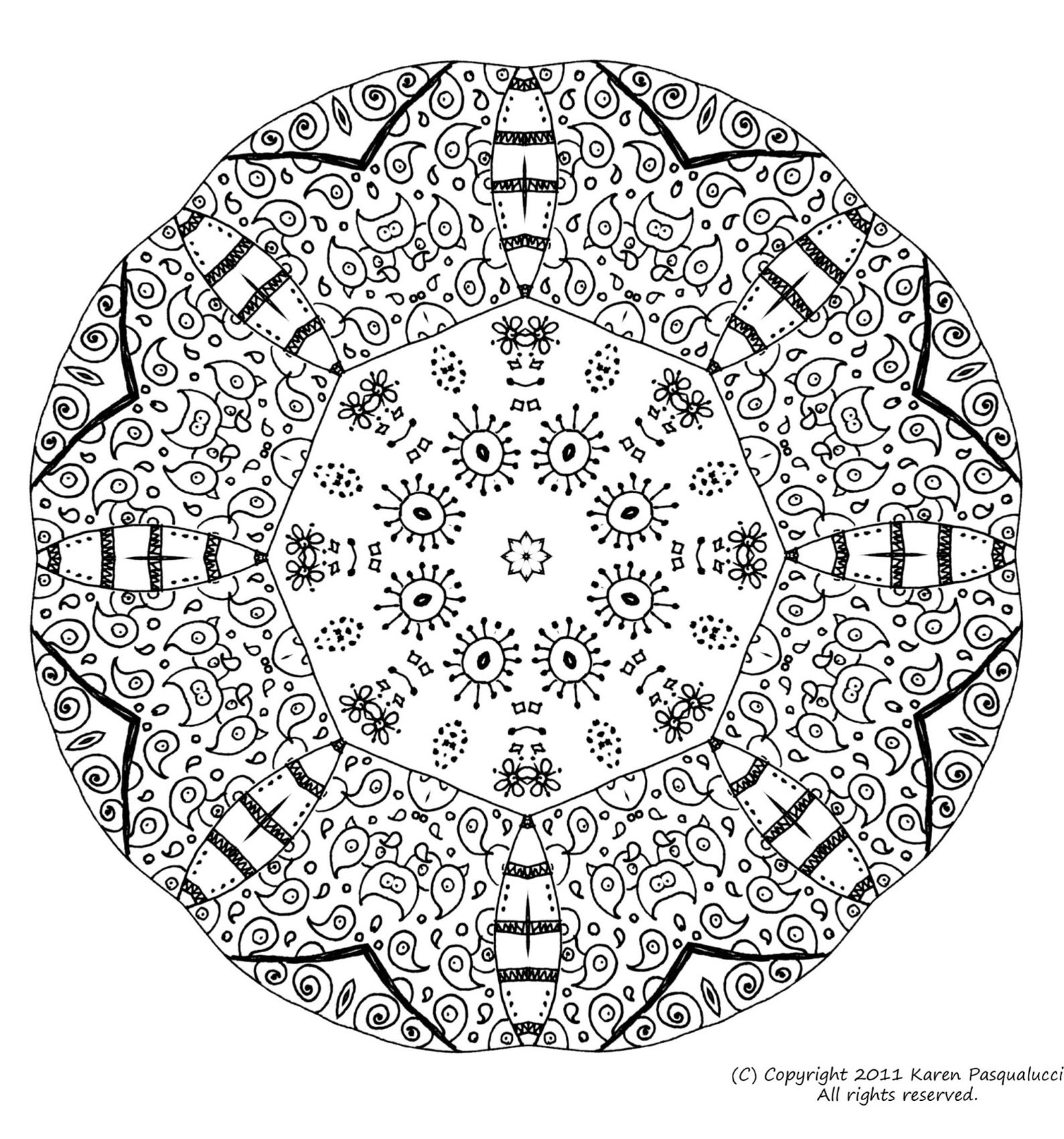 Original Mandala drawing page